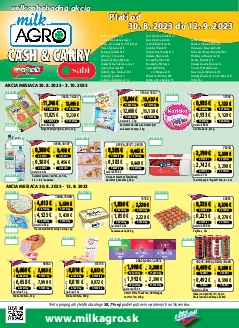 Milk Agro leták Cash & Carry od 30.8.2023